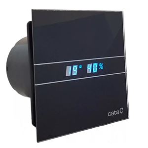 CATA E100 GBTH axiálny ventilátor 100 mm, nástenný/stropný, s časovačom a čidlom vlhkosti, čierna