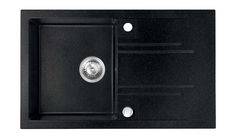 NOVASERVIS granitový drez 780x480 mm, otočný, 2 otvory, odkvapkávač, grafit DRGM48/78HA Obrázek - Hlavní obrázek