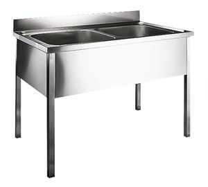 SANELA nerezový drez 1200x700 mm, veľkokapacitný, opláštenie