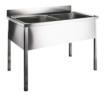 SANELA nerezový drez 1200x700 mm, veľkokapacitný, opláštenie