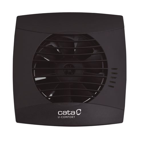 CATA UC 10 H BLACK axiálny ventilátor 100 mm, nástenný/stropný, s časovačom, čidlom vlhkosťou a spätnou klapkou, čierna 01202200 Obrázek - Hlavní obrázek