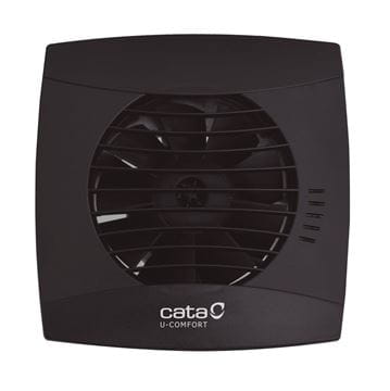 CATA UC 10 BLACK axiálny ventilátor 100 mm, nástenný/stropný, so spätnou klapkou, čierna