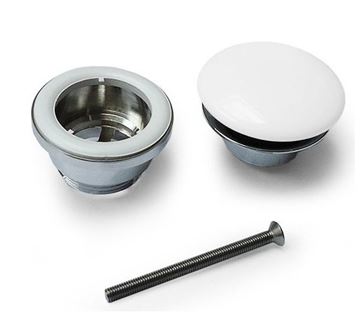 ARTCERAM umývadlová výpusť, neuzatvárateľná/click-clack, Saniglaze, matná biela  ACA038 05,34 Obrázek - fotka