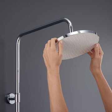 DURAVIT sprchový set s termostatickou batériou, horná sprcha, ručná sprcha s 3 prúdmi, teleskopická tyč, hadica, chróm/lesklá biela TH4380008005 Obrázek - fotka