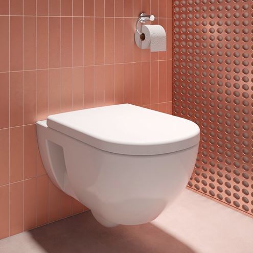 DURAVIT D-CODE závesné WC, Rimless splachovanie 25140900002 Obrázek - fotka