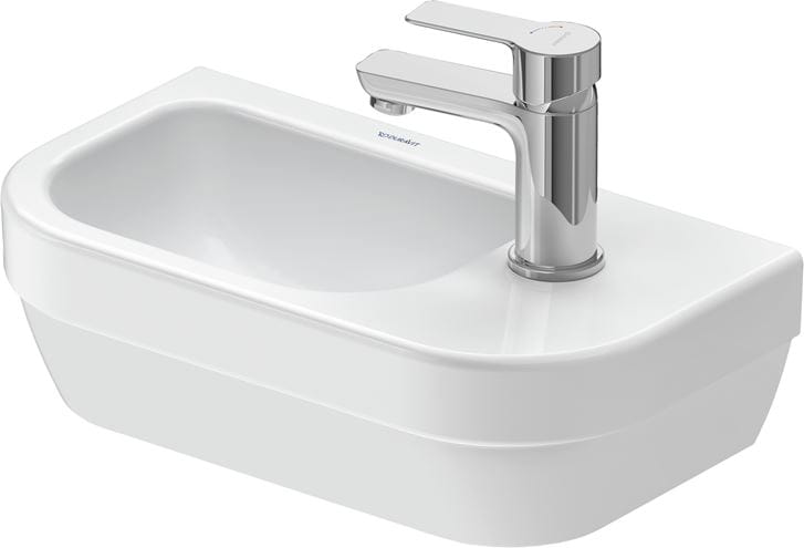 DURAVIT D-CODE umývadielko 40 cm, s otvorom pre batériu vpravo, bez prepadu 07494000412 Obrázek - Hlavní obrázek
