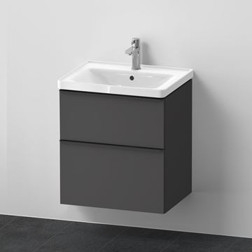 DURAVIT D-NEO skrinka s umývadlom 60x48x79 cm, 2 zásuvky, Graphit matt DE0147049490000 Obrázek - fotka
