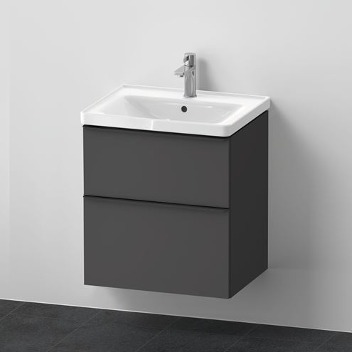 DURAVIT D-NEO skrinka s umývadlom 60x48x79 cm, 2 zásuvky, Graphit matt DE0147049490000 Obrázek - fotka