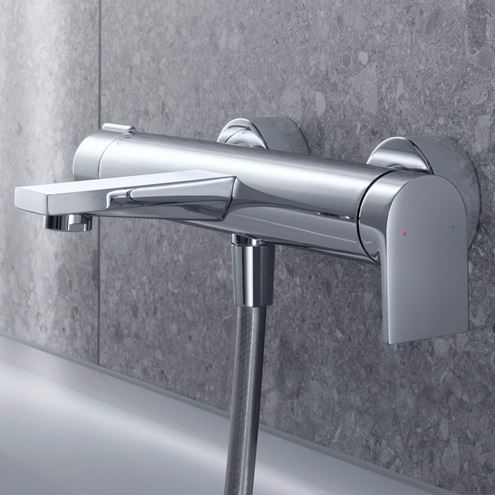 DURAVIT TULUM vaňová nástenná batéria, s prepínačom, chróm  TU5230000010 Obrázek - fotka