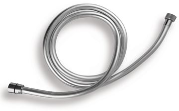 NOVASERVIS sprchová hadica 1200 mm, hladká, Anti-twist, plast, strieborná