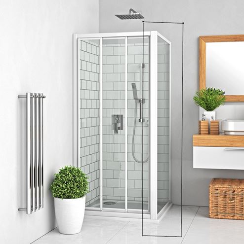 ROTH PROJECT LSB 750 bočná stena 75x180 cm, biela/plast damp 216-7500000-04-04 Obrázek - fotka