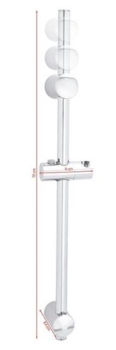 TESA SPAA sprchová tyč 705 mm s držiakom ručnej sprchy, chróm 40341-00000-00 Technický nákres