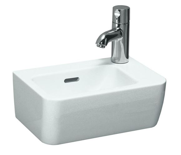 LAUFEN PRO umývadielko 36 cm, s otvorom pre batériu vpravo a prepadom, LCC H8169554001061 Obrázek - Hlavní obrázek
