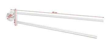 TESA MOON držiak uterákov 456 mm, dvojramenný, otočný, nerez oceľ 40303-00000-00 Technický nákres