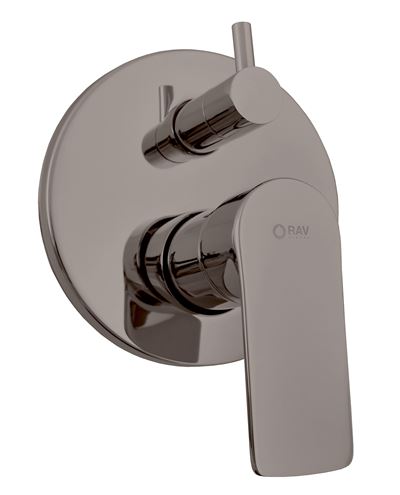 RAV SLEZÁK VERONA vaňová podomietková batéria, s prepínačom as telesom, kartáčovaný metal grey VER485MGK Obrázek - Hlavní obrázek