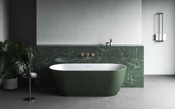 CONCEPT FREE voľne stojaca vaňa 169,5x77 cm, akrylát, snowwhite/grey green  CD11250000 Obrázek - fotka