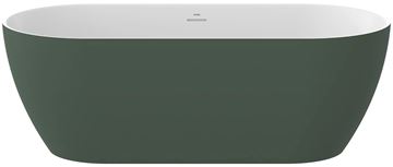 CONCEPT FREE voľne stojaca vaňa 169,5x77 cm, akrylát, snowwhite/grey green 