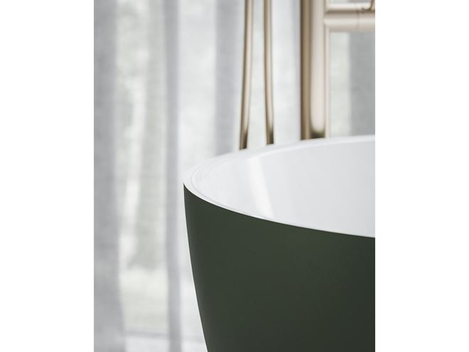 CONCEPT FREE voľne stojaca vaňa 169,5x77 cm, akrylát, snowwhite/grey green  CD11250000 Obrázek - fotka
