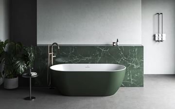 CONCEPT FREE voľne stojaca vaňa 169,5x77 cm, akrylát, snowwhite/grey green  CD11250000 Obrázek - fotka