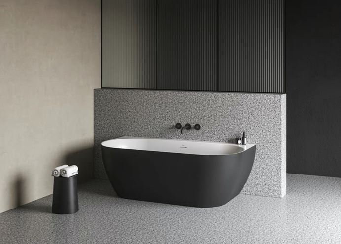 CONCEPT FREE WALL vaňa 170x87 cm, s nožičkami, akrylát, snowwhite/black CE31750000 Obrázek - fotka
