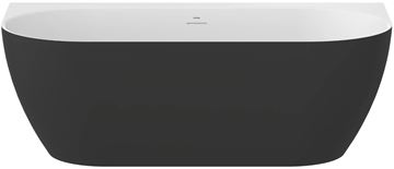 CONCEPT FREE WALL vaňa 170x87 cm, s nožičkami, akrylát, snowwhite/black