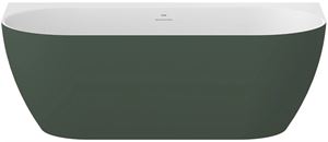 CONCEPT FREE WALL vaňa 170x87 cm, s nožičkami, akrylát, snowwhite/grey green
