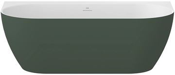CONCEPT FREE WALL vaňa 170x87 cm, s nožičkami, akrylát, snowwhite/grey green