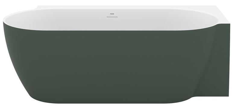 CONCEPT FREE CORNER R rohová vaňa 174,5x86 cm, s nožičkami, akrylát, snowwhite/grey green CC81250000 Obrázek - Hlavní obrázek