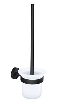TESA MOON BLACK WC kefa, nástenná, sklo, čierna