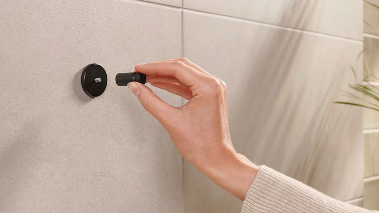 TESA MOON BLACK háčik na uterák, čierna 40563-00000-00 Obrázek - fotka