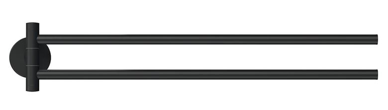 TESA MOON BLACK držiak uterákov 456 mm, dvojramenný, otočný, čierna 40562-00000-00 Obrázek - Hlavní obrázek