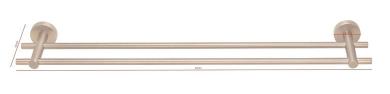 TESA MOON BRONZE držiak uterákov 640 mm, dvojramenný, bronz 40605-00000-00 Technický nákres