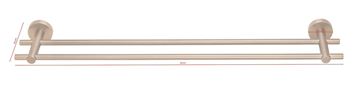 TESA MOON BRONZE držiak uterákov 640 mm, dvojramenný, bronz 40605-00000-00 Technický nákres