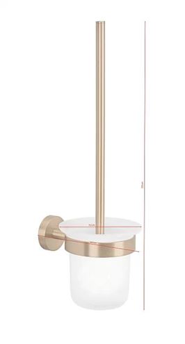 TESA MOON BRONZE WC kefa, nástenná, sklo, bronz 40601-00000-00 Technický nákres