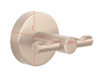 TESA MOON BRONZE dvojháčik na uteráky, bronz 40604-00000-00 Technický nákres