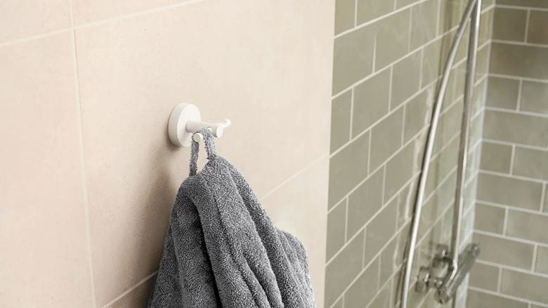 TESA MOON WHITE dvojháčik na uteráky, biela 40574-00000-00 Obrázek - fotka