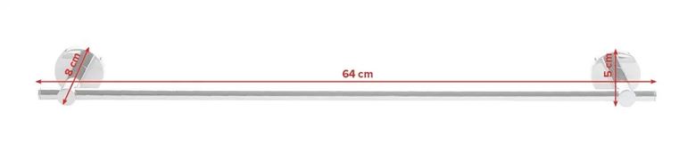 TESA SMOOZ držiak uteráka 640 mm, chróm 40320-00000-00 Technický nákres