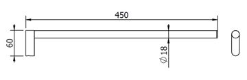 LANGBERGER LESINA držiak uteráka 450 mm, chróm 2129005B Obrázek - fotka