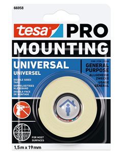 TESA PRO MOUNTING UNIVERSAL lepiaca páska 19mm, 1,5m, biela