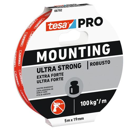 TESA PRO MOUNTING ULTRA STRONG montážna páska 19mm, 5m, biela 66792-00005-00 Obrázek - Hlavní obrázek