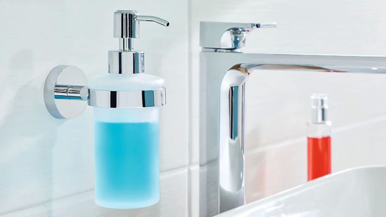 TESA SMOOZ dávkovač tekutého mydla 200 ml, nástenný, sklo, chróm 40323-00000-00 Obrázek - fotka