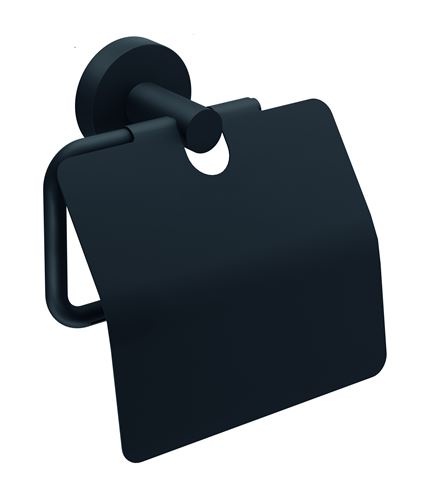 TESA MOON BLACK držiak toaletného papiera s krytom, nástenný, čierna 40622-00000-00 Obrázek - Hlavní obrázek