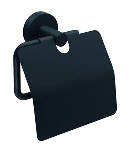 TESA MOON BLACK držiak toaletného papiera s krytom, nástenný, čierna