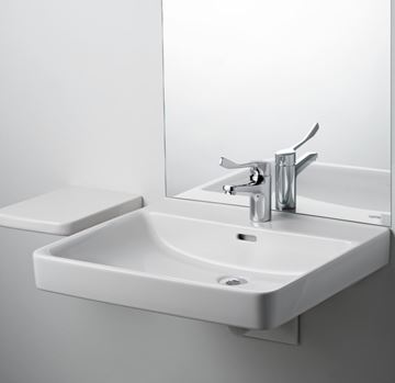 LAUFEN PRE LIBERTY bezbariérové umývadlo 60 cm, s otvorom pre batériu a prepadom H8119500001041 Obrázek - fotka