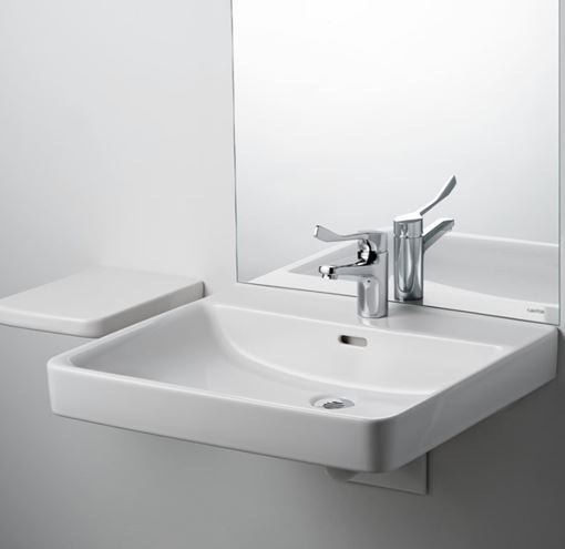 LAUFEN PRE LIBERTY bezbariérové umývadlo 60 cm, s otvorom pre batériu a prepadom H8119500001041 Obrázek - fotka