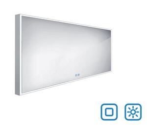 NIMCO ZP 13000 zrkadlo 140x70 cm, reverzibilné, s osvetlením, s reguláciou stmievania a teploty svetla, s dvoma senzormi
