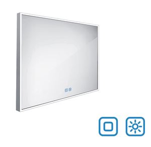 NIMCO ZP 13000 zrkadlo 90x70 cm, reverzibilné, s osvetlením, s reguláciou stmievania a teploty svetla, s dvoma senzormi