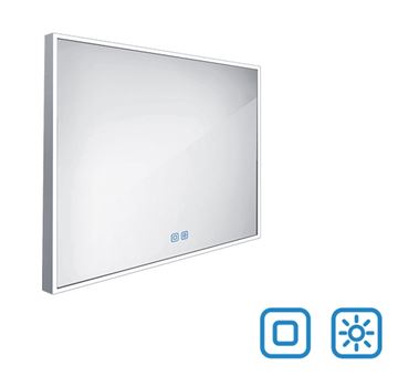 NIMCO ZP 13000 zrkadlo 90x70 cm, reverzibilné, s osvetlením, s reguláciou stmievania a teploty svetla, s dvoma senzormi
