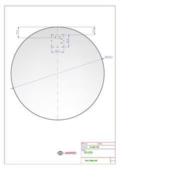 AMIRRO PURE RONDE zrkadlo 60 cm 710-204 Technický nákres