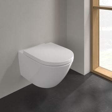 VILLEROY & BOCH SUBWAY 3.0 závesné WC, so SoftClosing sedadlom, TwistFlush splachovanie, CeramicPlus, alpská biela 4670TSR1 Obrázek - fotka